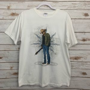 Jason Aldean Graphic Band Tour White T Shi…